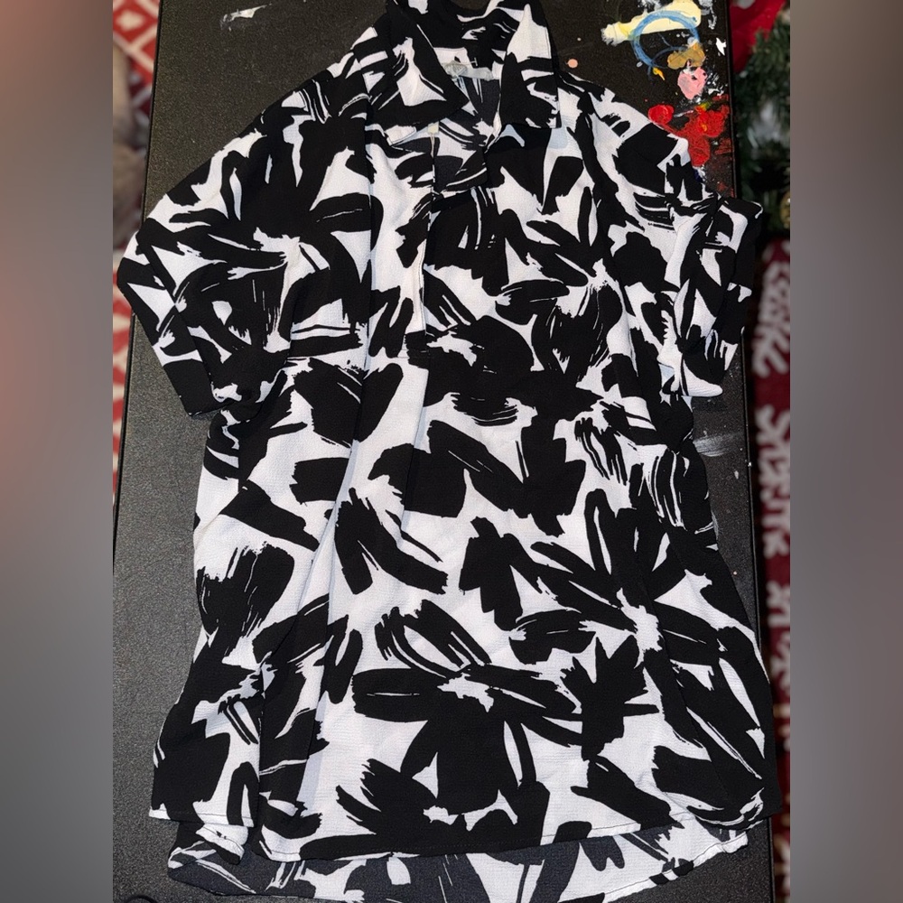 Abstract Floral Blouse